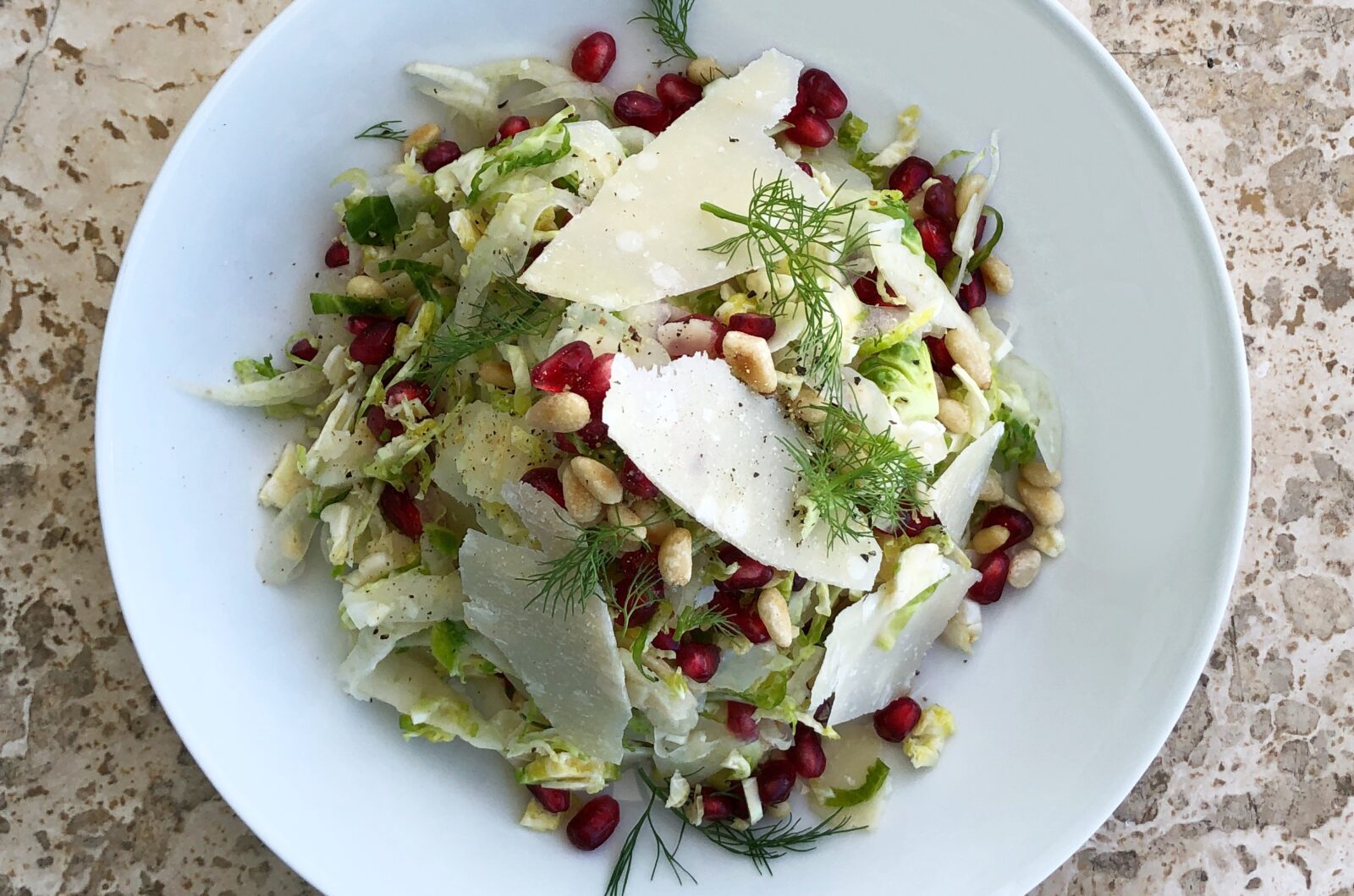 Brussels Sprout, Fennel, and Pomegranate Salad THE SALAD WHISPERER