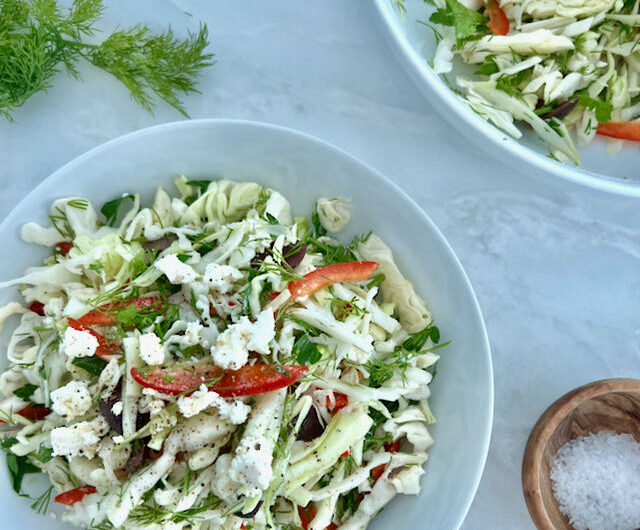 Greek Inspired Cabbage Salad