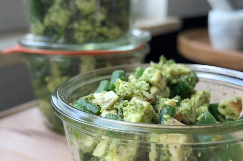 Pesto Green Bean and Chicken Salad
