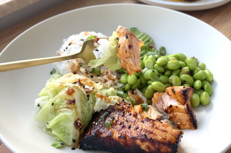 Air Fryer Miso Glazed Salmon