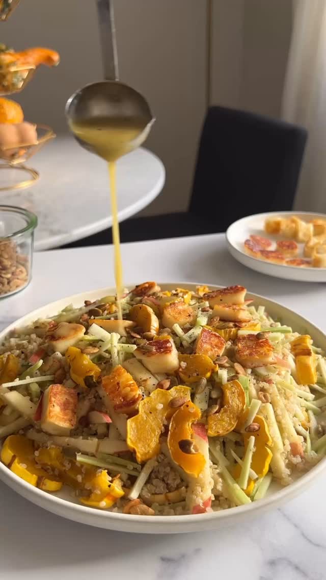 Comment NINE or 9 for these amazing Squash Salad Recipes that are sure to impress at Friendsgiving this weekend. And keep a fire extinguisher and powdered detergent nearby for those cooking large format meats for the first time! #thesaladwhisperer