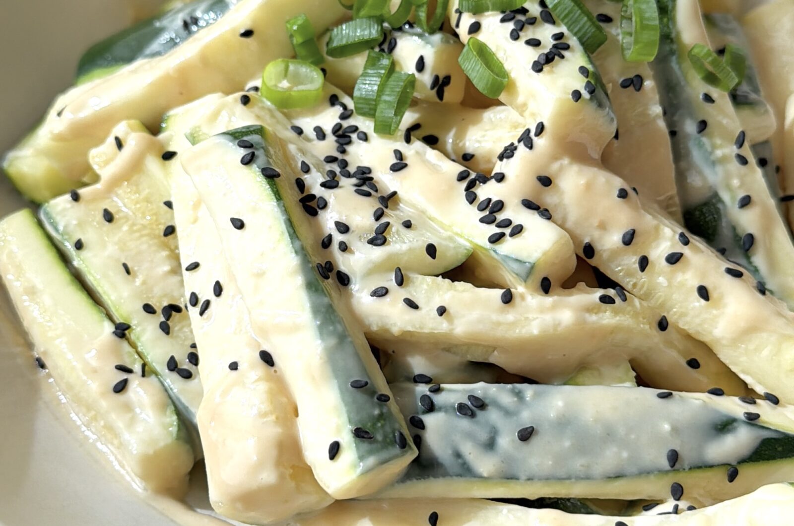 Miso Tahini Zucchini Salad